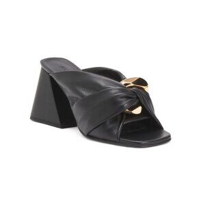 J.W. ANDERSON Black Made In Italy Leather Heeled Sandals